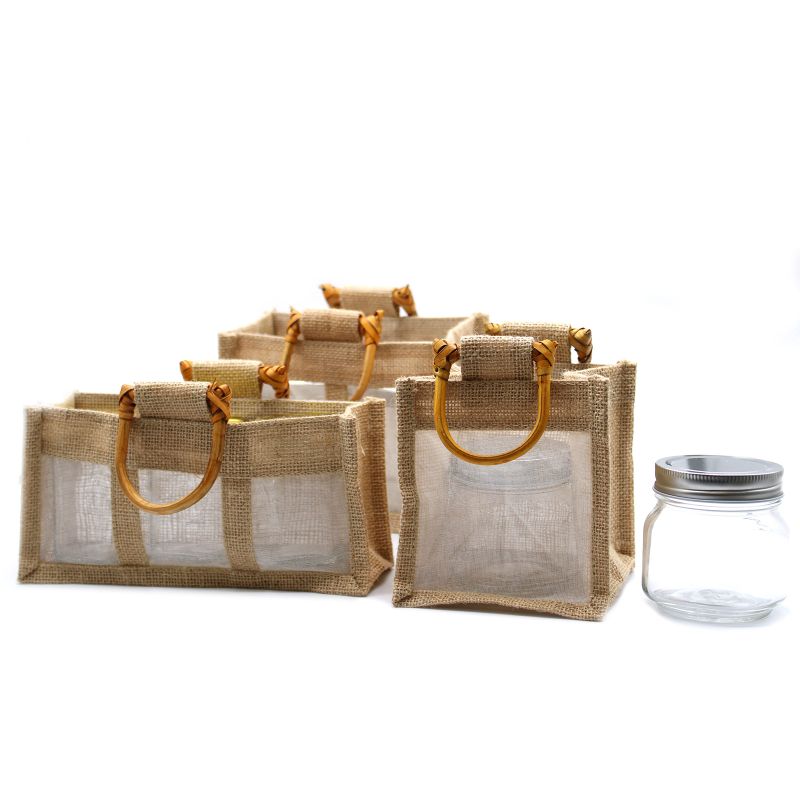 Paniers en Jute et Coton - 1 Fenêtre - Naturel