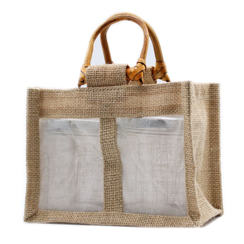 Paniers en Jute et Coton - 2 Fenêtres - Naturel
