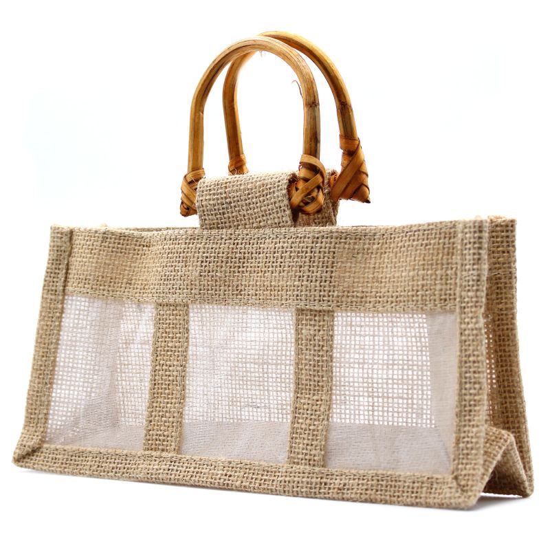 Paniers en Jute et Coton - 3 Fenêtres - Naturel