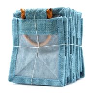 Paniers en Jute et Coton - 1 Fenêtre - Bleu Clair