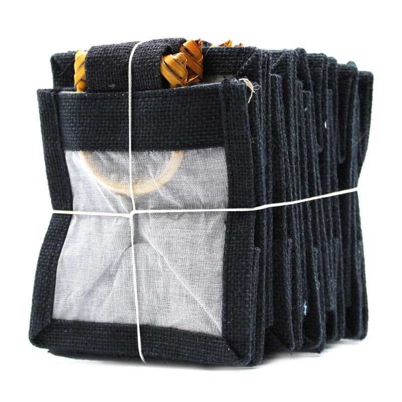 Paniers en Jute et Coton - 1 Fenêtre - Noir
