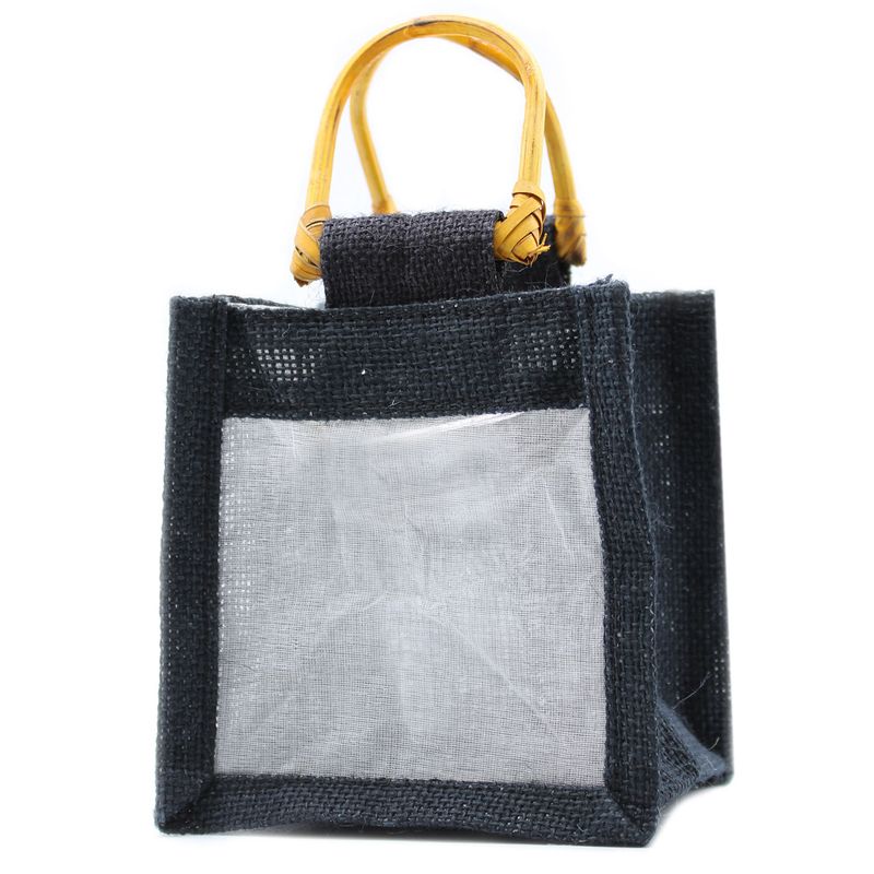 Paniers en Jute et Coton - 1 Fenêtre - Noir