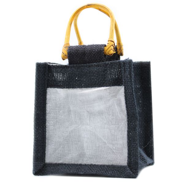 Paniers en Jute et Coton - 1 Fenêtre - Noir