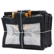 Paniers en Jute et Coton - 2 Fenêtres - Noir