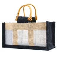 Paniers en Jute et Coton - 3 Fenêtres - Noir