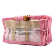 Paniers en Jute et Coton - 3 Fenêtres - Rose & Naturel