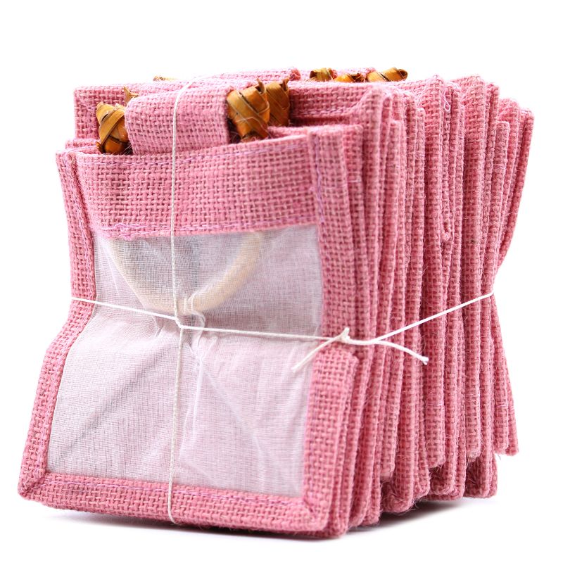 Paniers en Jute et Coton - 1 Fenêtre - Rose