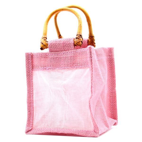 Paniers en Jute et Coton - 1 Fenêtre - Rose