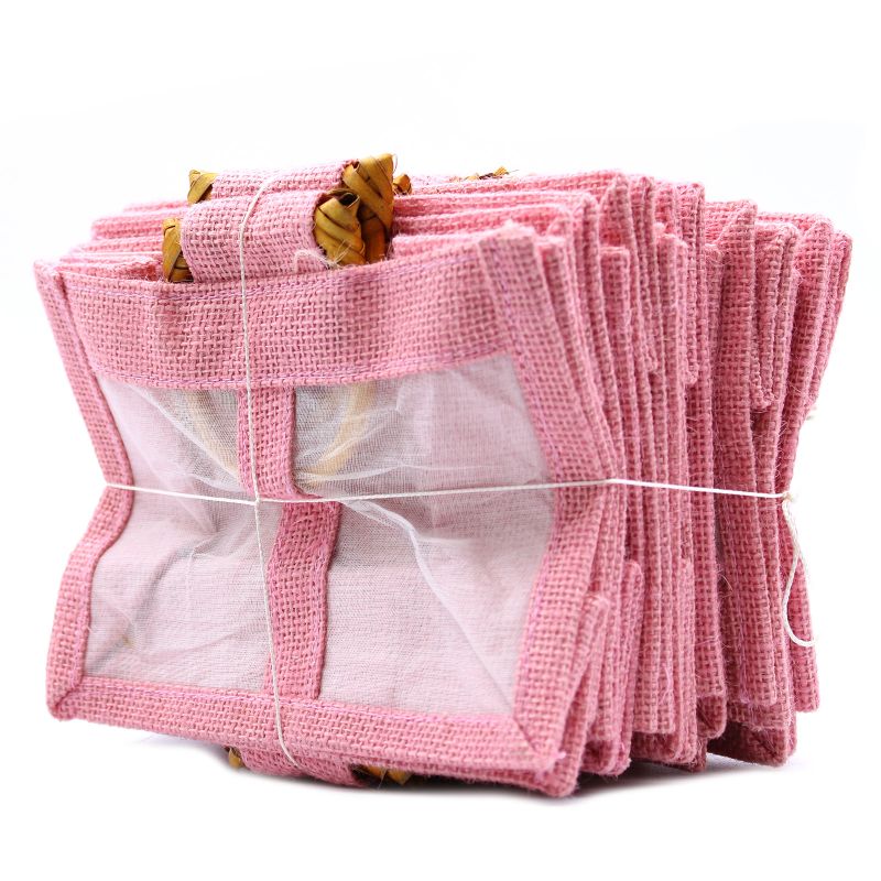 Paniers en Jute et Coton - 2 Fenêtres - Rose