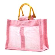 Paniers en Jute et Coton - 2 Fenêtres - Rose