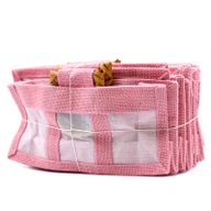 Paniers en Jute et Coton - 3 Fenêtres - Rose