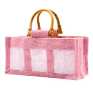 Paniers en Jute et Coton - 3 Fenêtres - Rose