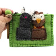 Pochette avec marionnettes à doigt - Chouette et Chat