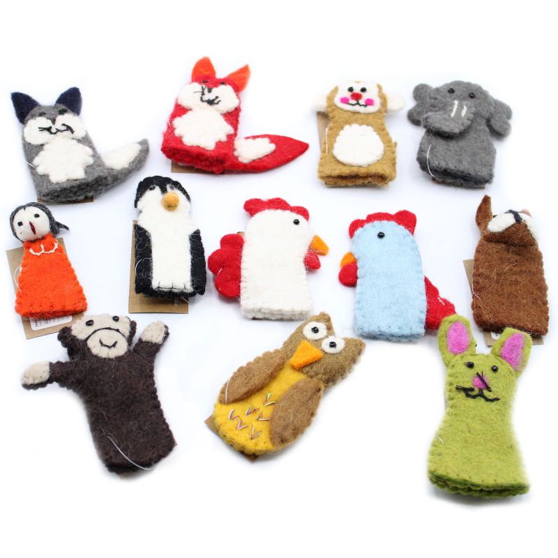 Marionnette à doigt en feutre - Assortiment