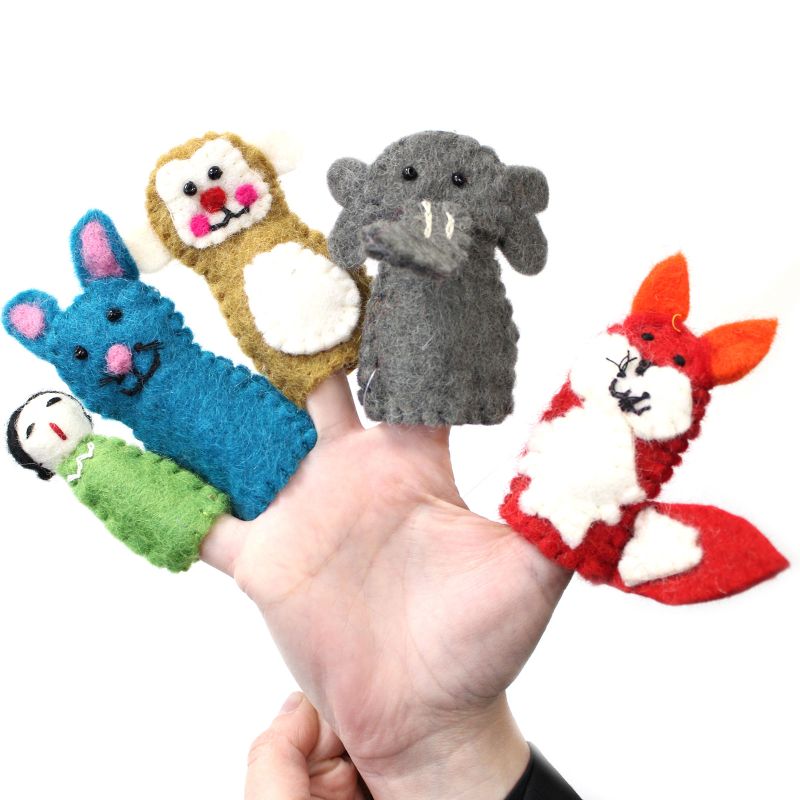 Marionnette à doigt en feutre - Assortiment