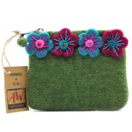Pochette en feutre naturel (asst) - Quatre Fleurs