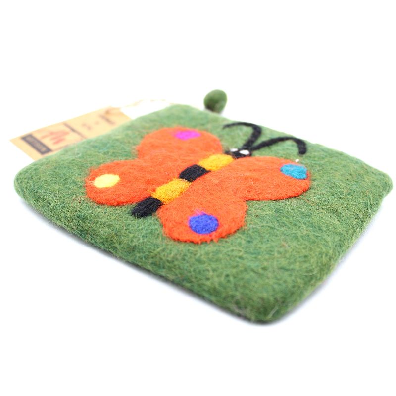 Pochette en feutre naturel (asst) - Gros Papillon