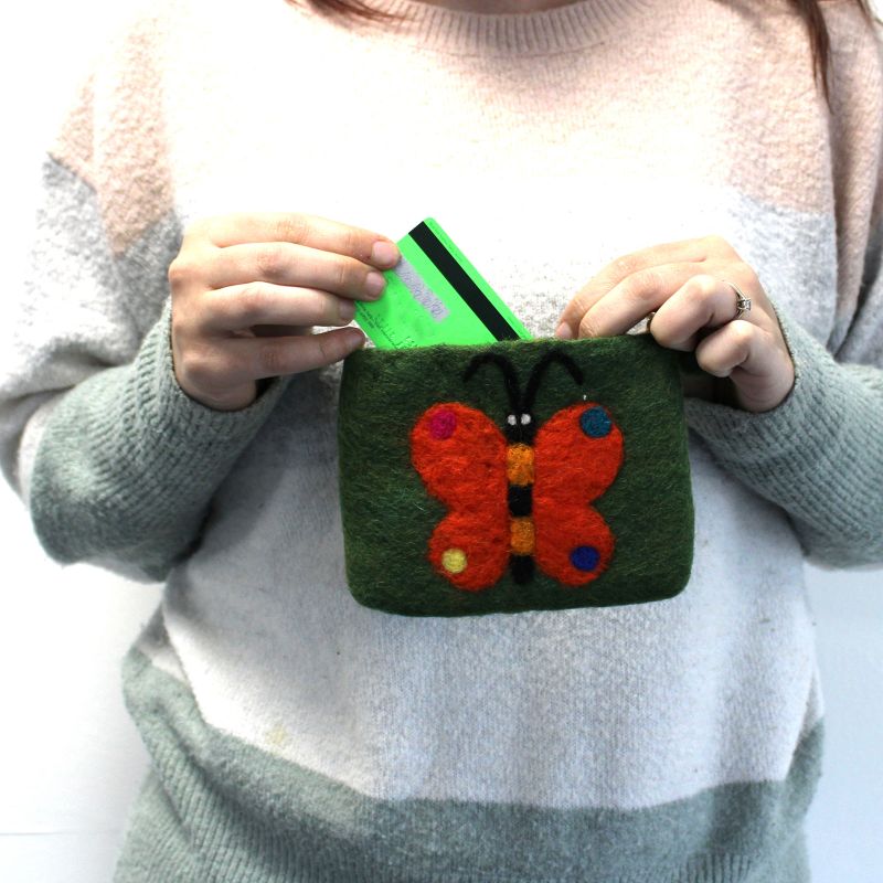 Pochette en feutre naturel (asst) - Gros Papillon