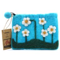 Pochette en feutre naturel (asst) - Fleurs Jardin