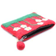 Pochette en feutre naturel (asst) - Fleurs Jardin
