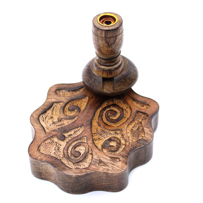 Petit Brûleur à reflux en bois de manguier - Tree of Life