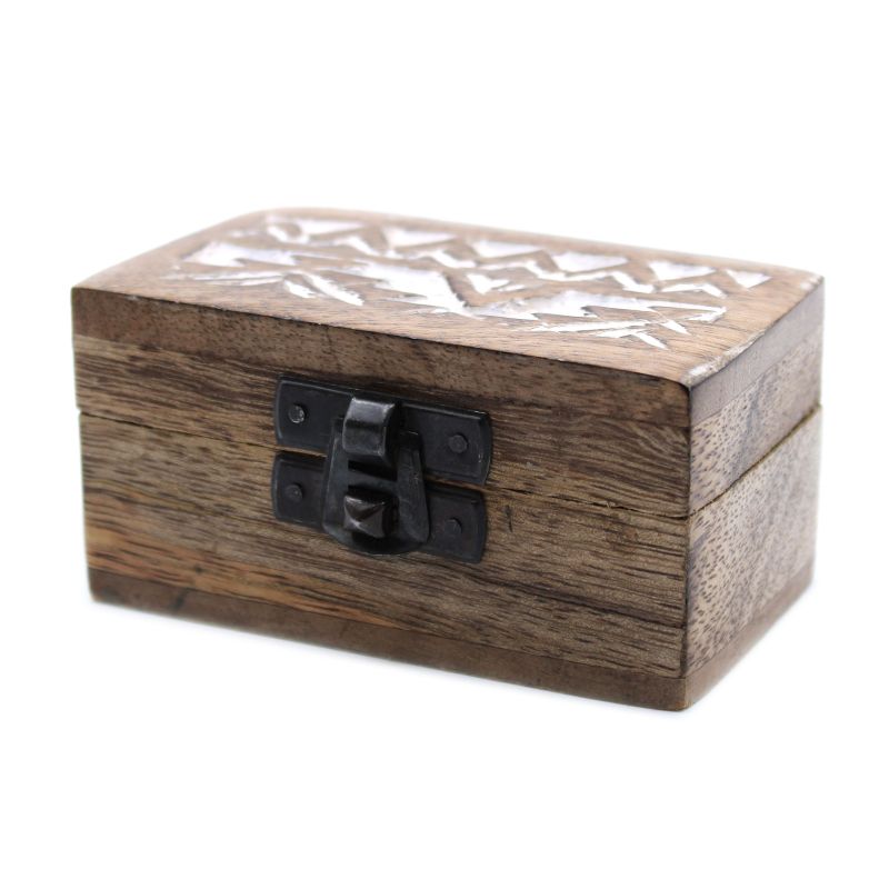 Boîte en Bois Délavée Blanc - 3x1.5 Design Slave