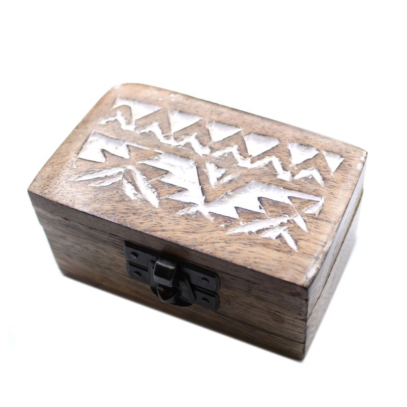 Boîte en Bois Délavée Blanc - 3x1.5 Design Slave