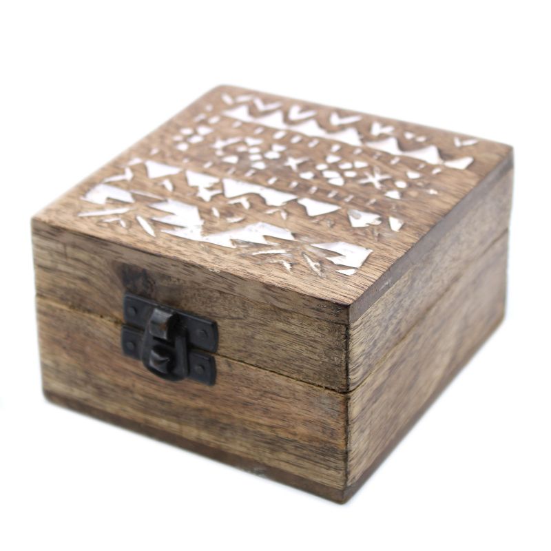 Boîte en Bois Délavée Blanc - 4x4 Design Slave