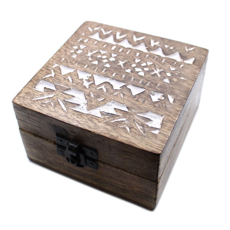 Boîte en Bois Délavée Blanc - 4x4 Design Slave