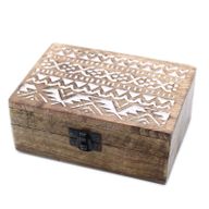 Boîte en Bois Délavée Blanc - 6x4 Design Slave