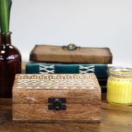 Boîte en Bois Délavée Blanc - 6x4 Design Slave