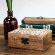Boîte en Bois Délavée Blanc - 6x4 Design Slave