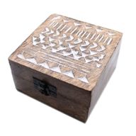 Boîte en Bois Délavée Blanc - 4x4 Design Aztec