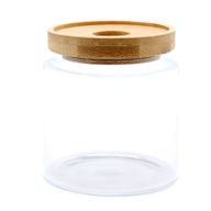 Bocal en Verre Couvercle Bambou - 10cm