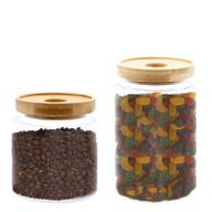 Bocal en Verre Couvercle Bambou- 15cm