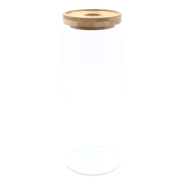 Bocal en Verre Couvercle Bambou - 20cm