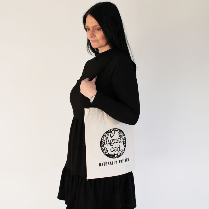 Sac en coton Agnes and Cat 6oz - 35x30 cm - Artisan Naturel