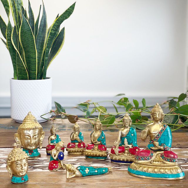 Figurine de Bouddha en Laiton - Bénédiction - 7.5cm
