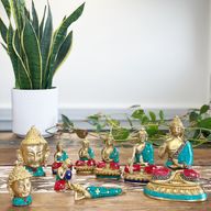 Figurine de Bouddha en Laiton - Bénédiction - 7.5cm