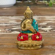 Figurine de Bouddha en Laiton - Mains levées - 7,5 cm