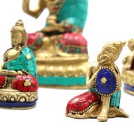 Figurine de Bouddha en Laiton - Pensée - 6,5 cm