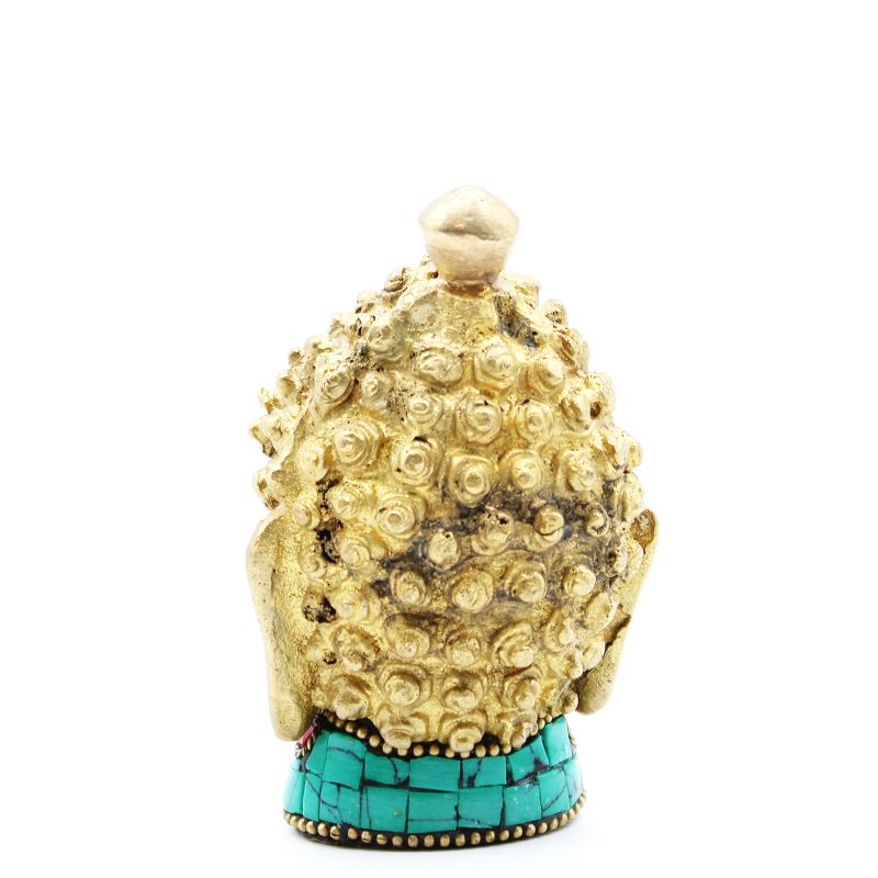 Figurine de Bouddha en Laiton - Tête Med - 8 cm