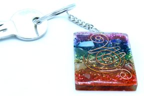 Porte-clés Orgonite - Cuivre et Chakra Protecteur de la maison