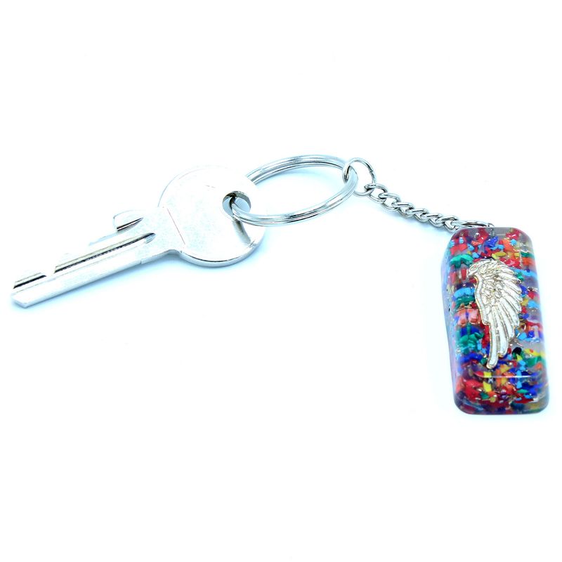 Porte-clés Orgonite - Aile Protection du gardien