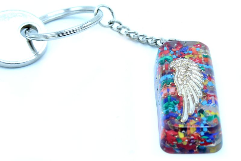 Porte-clés Orgonite - Aile Protection du gardien