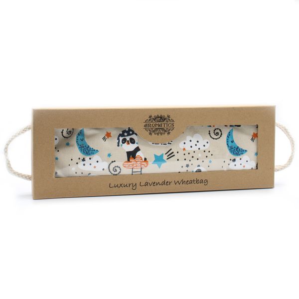 Sac de blé de luxe à la lavande dans une boîte cadeau - Panda endormi
