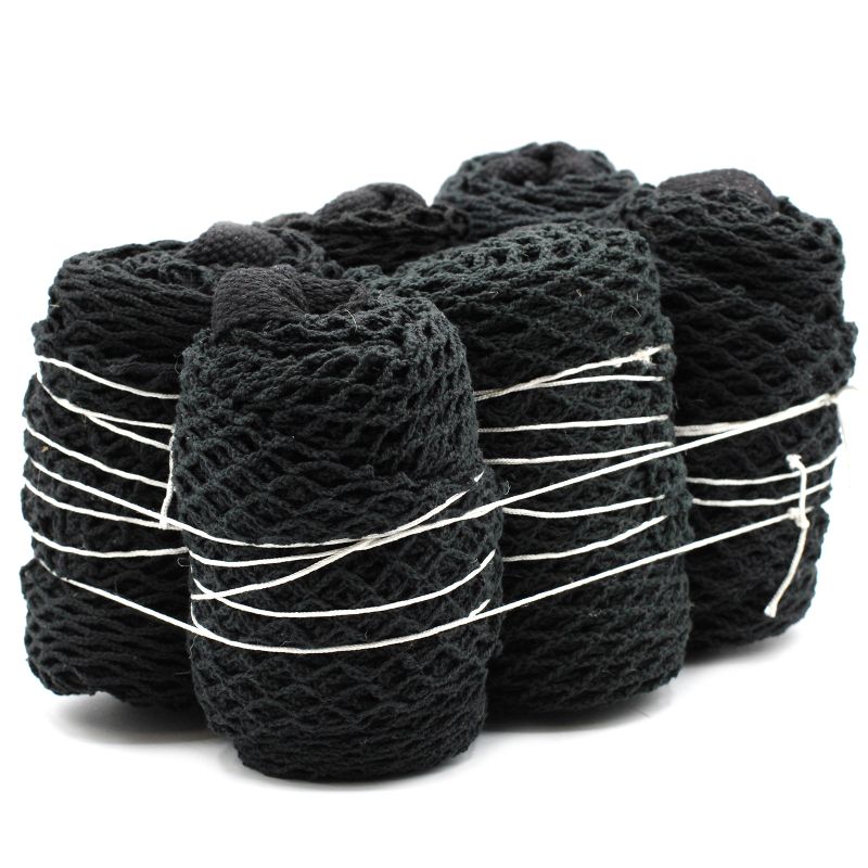 Sac filet pur coton - Noir