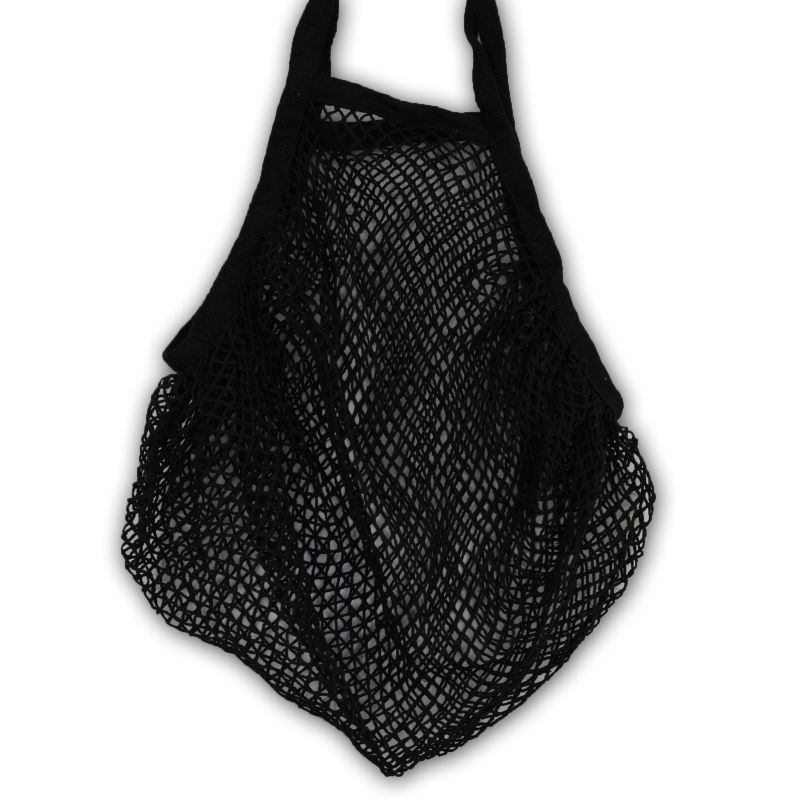Sac filet pur coton - Noir