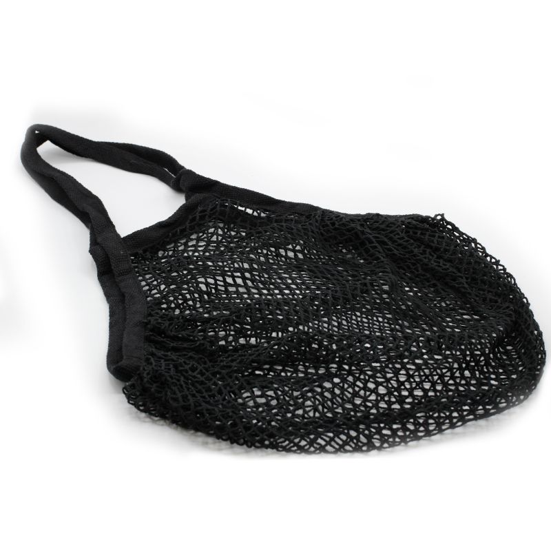 Sac filet pur coton - Noir