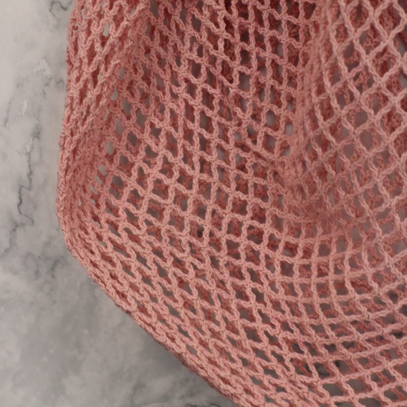 Sac filet pur coton - Rose